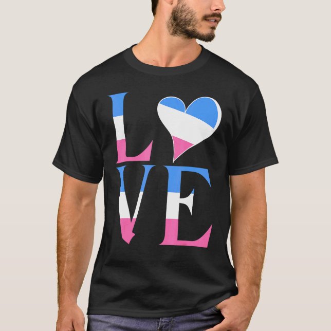 Heterosexuelle Stolperflagge Liebe Unterstützung M T-Shirt (Vorderseite)
