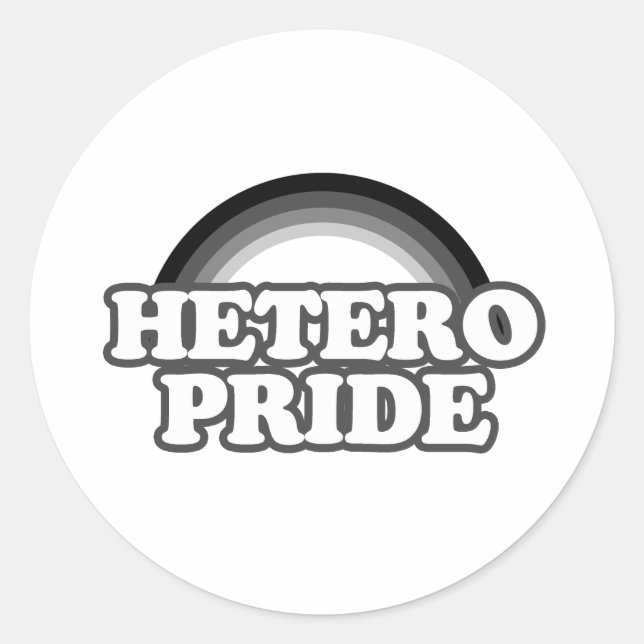 Heterosexueller Stolz Runder Aufkleber (Vorderseite)
