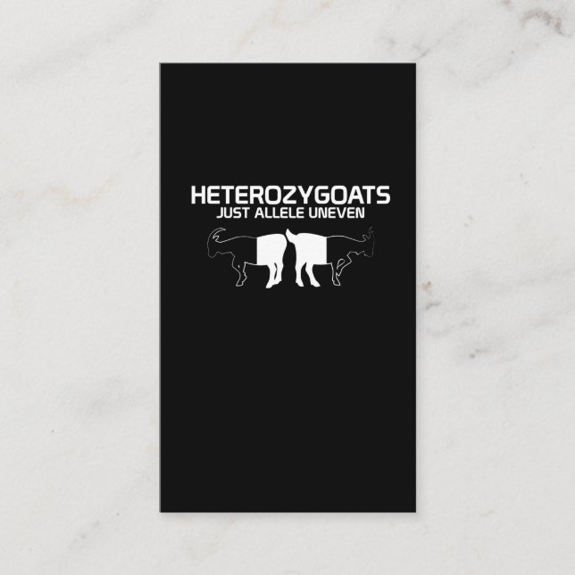 Heterozygoats gerade Allel-ungleiche lustige Visitenkarte (Vorderseite)