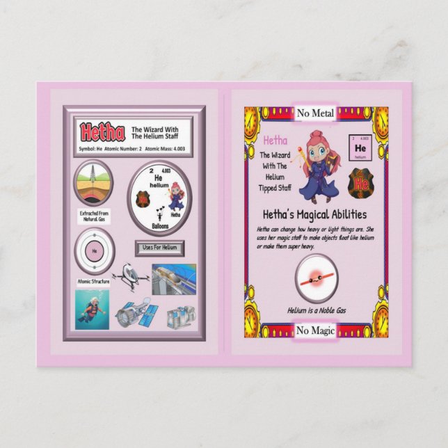 Hetha - Helium Trading Card Postkarte (Vorderseite)