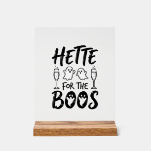 Hette für die Boos Halloween-Geisterparty-Shirt-De Acrylschild