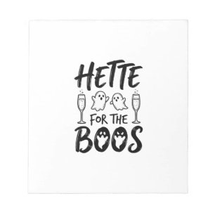 Hette für die Boos Halloween-Geisterparty-Shirt-De Notizblock