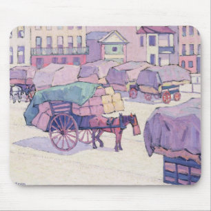 Heu-Wagen, Cumberland-Markt (Öl auf Leinwand) Mousepad