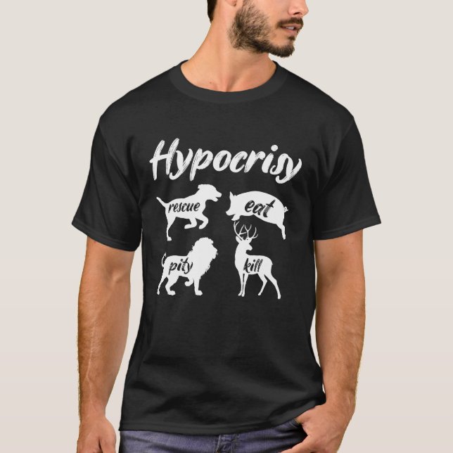 Heuchelei Rescue Eat Veganismus Pflanze Bio T-Shirt (Vorderseite)