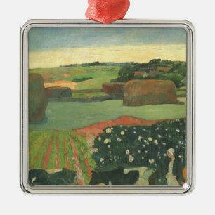 Heuhaufen in der Bretagne von Paul Gauguin, Vintag Silbernes Ornament