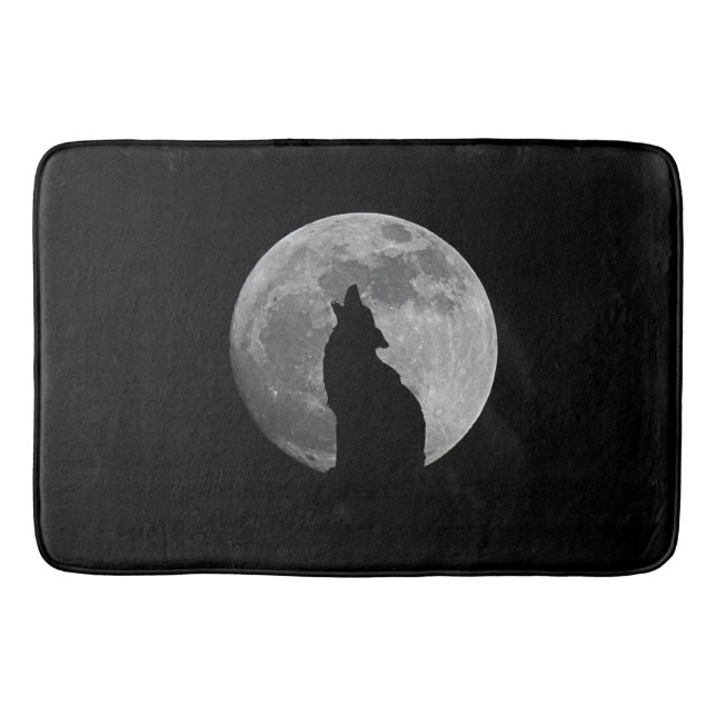 HEULEN AM MOND BADEMATTE (Vorderseite)