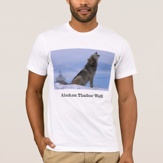 Heulenalaskischer Timberwolf T-Shirt (Vorderseite)