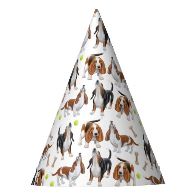 Heulendachshund-Jagdhund-HundeParty-Hut Partyhütchen (Vorderseite)