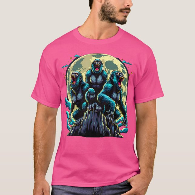 Heulender Mond Gorilla T-Shirt (Vorderseite)