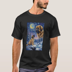 Heulender Mond Meme Tier Hund Leonberger T-Shirt