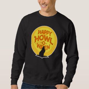 Heulender Wolf Hund Happy Halloween Kostüm Sweatshirt