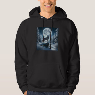 Heulender Wolf im Winter Hoodie