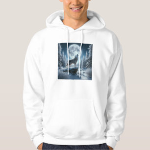 Heulender Wolf im Winter Hoodie