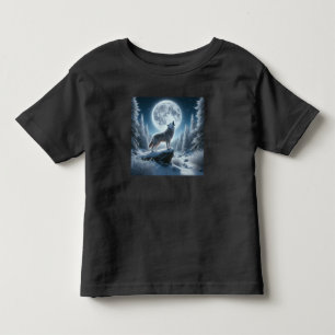 Heulender Wolf im Winter Kleinkind T-shirt