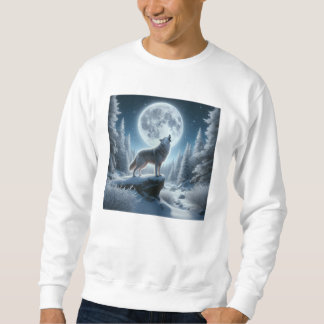 Heulender Wolf im Winter Sweatshirt