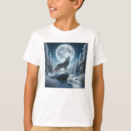 Heulender Wolf im Winter T-Shirt