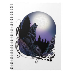 Heulender Wolf Notizblock