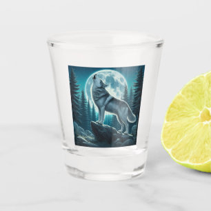 Heulender Wolf Schnapsglas