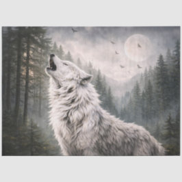Heulender Wolf Tissuepapier Seidenpapier