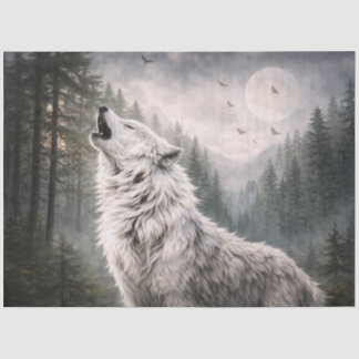 Heulender Wolf Tissuepapier Seidenpapier