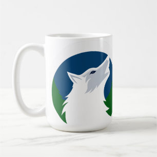 Heulender Wolf Vollmond Design Kaffeetasse