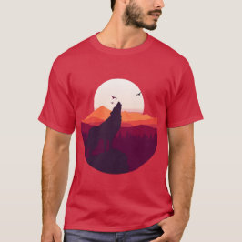 Heulendes der beste Vatertag Geschenk-des Wolfs T-Shirt