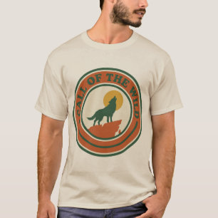 Heulendes-Wolf-Shirt Call Of The Wild Retro-T-Shir T-Shirt