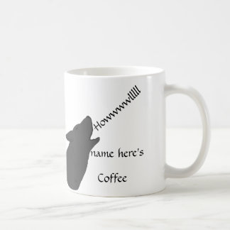 Heulenwolf-Gesicht addieren Namen Kaffeetasse