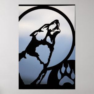 Heulenwolf-MetallSilhouette Poster