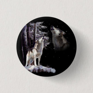 Heulenwolf-Tier-Knopf Button