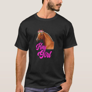 Heumädchen   Reiten Pferderennen Reitsport Mädchen T-Shirt