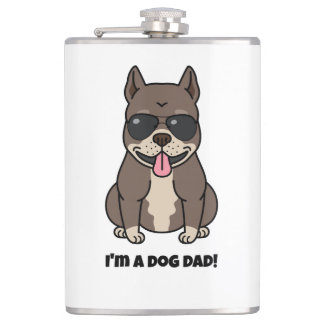 Heupflesje traf Vinyl Omhulzing - Dog Papa! Flachmann