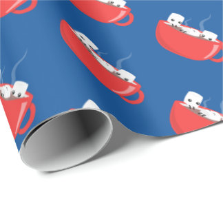 Heure chaude de bain de cacao! papier cadeau