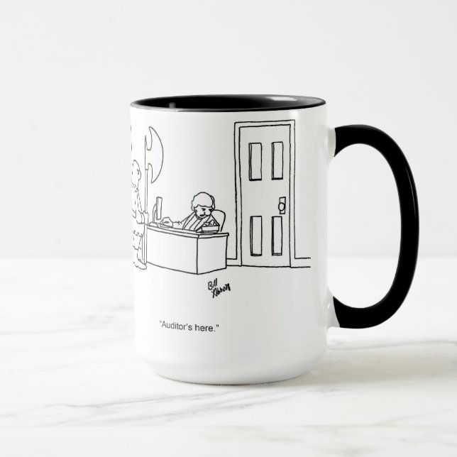 Heure d'audit Humour Mug Cadeau (Droite)