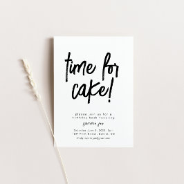 Heure De Cake Anniversaire Modèle Invitation