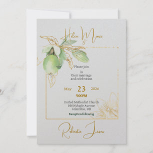 Heure de la Faire-part de mariage plat du printemp