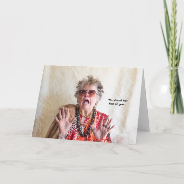 Heure de l'année pour la carte des flans de vacanc (Devant)