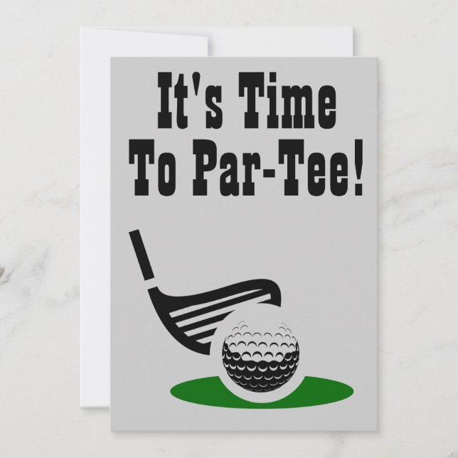 Heure de Par-Tee Golf 80e anniversaire Invitation  (Devant)