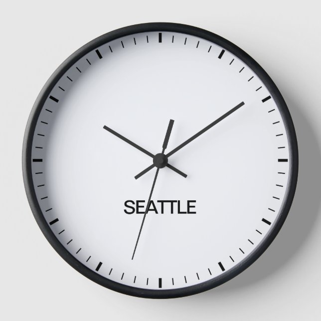 Heure de Seattle Newsroom Style Horloge (Recto)