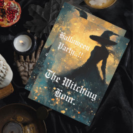 Heure de sorcière Halloween fêtes Invitation