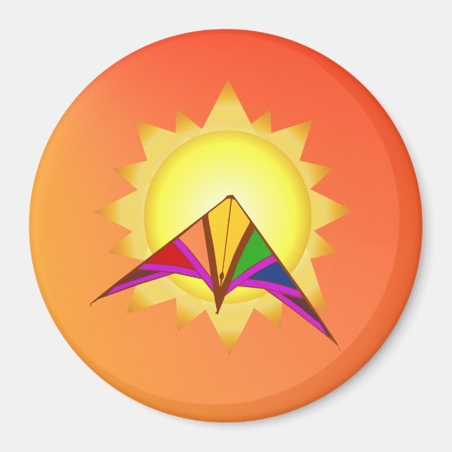 Heure d'été Kite Magnet (Devant)