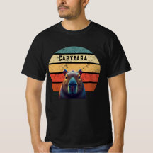 heure du coucher du soleil du t-shirt capybara