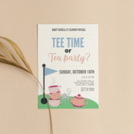 Heure du thé ou du thé Genre Reveal Invitation