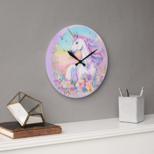 "Heure enchantée : horloge murale avec image clipa
