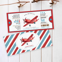 Heure vol avion billet d'anniversaire Invitation