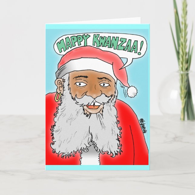 HEUREUSE CARTE DE NOËL KWANZAA (Devant)