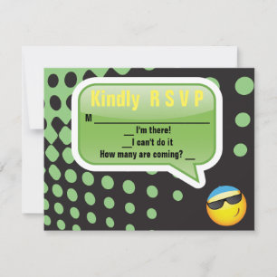 HEUREUSE carte de réponse Bat mitzvah EMOJI Bar