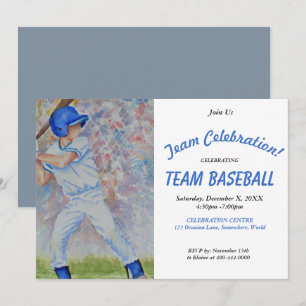 HEUREUSE INVITATION À LA FÊTE DE BASEBALL