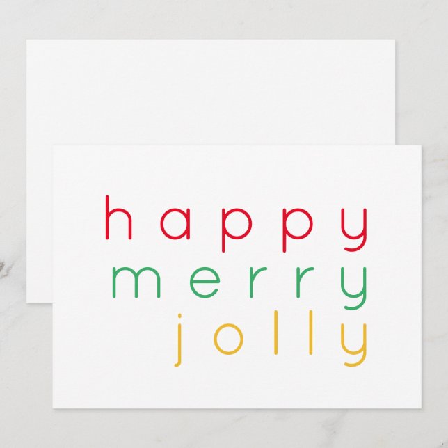 HEUREUSE JOLLY JOLLY 5x7 Carte plate (Devant / Derrière)