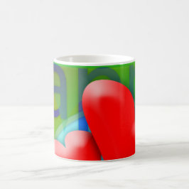 Heureuse Sainte-Valentin 2 Coeurs rouges Mug